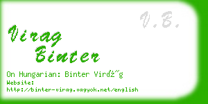 virag binter business card